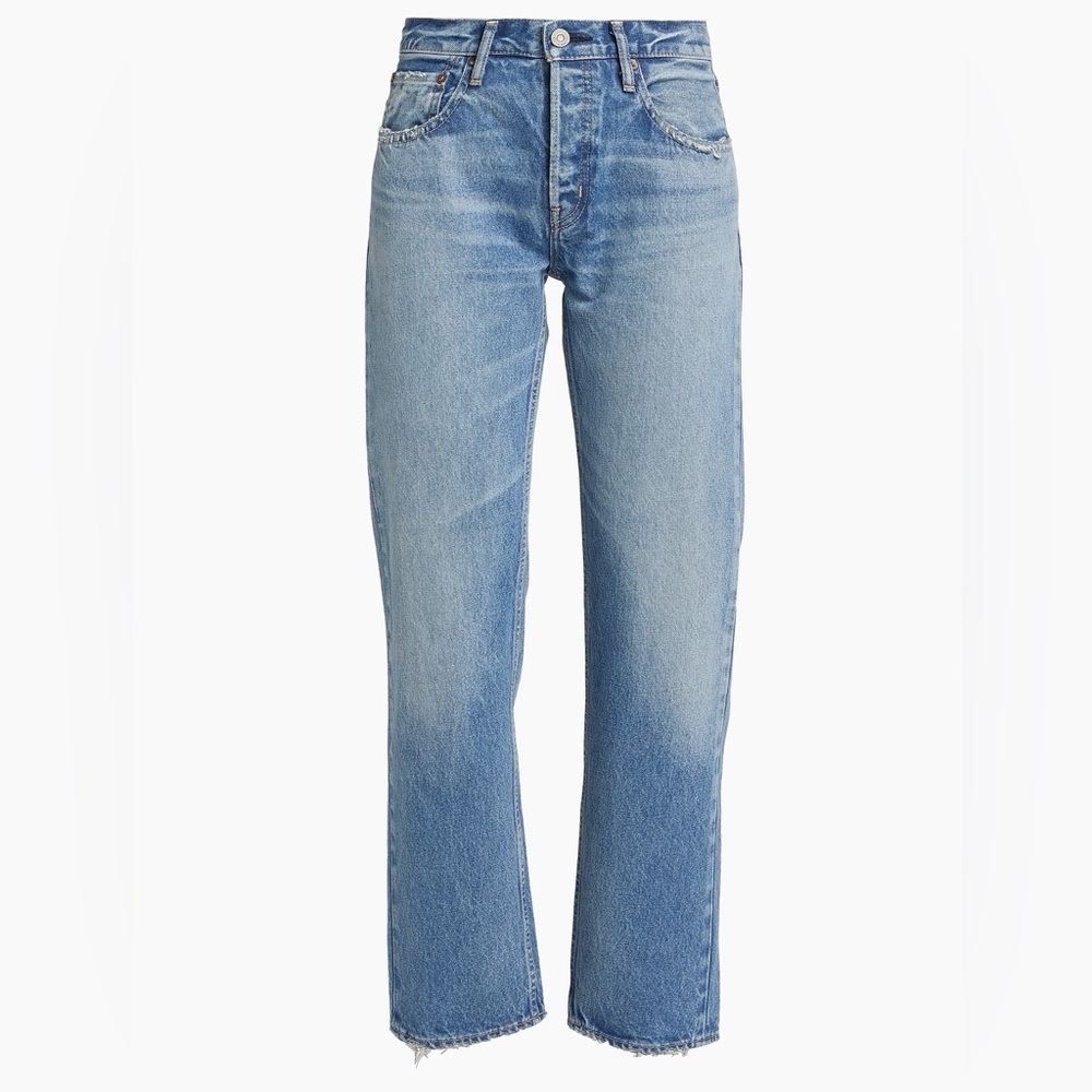 NWT Moussy Vintage “cheval” straight low-rise blue denim jeans.